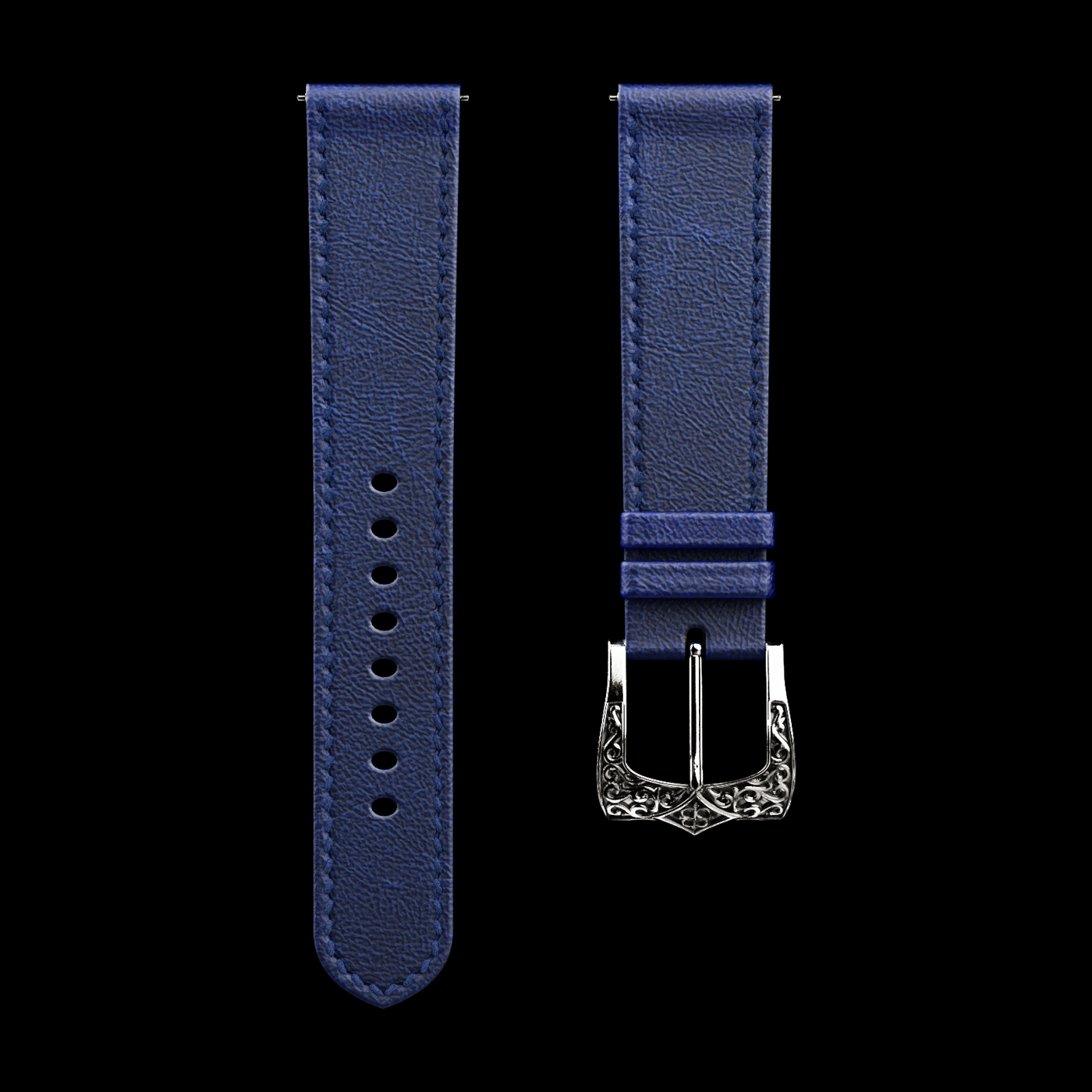 Royal Blue Leather Strap