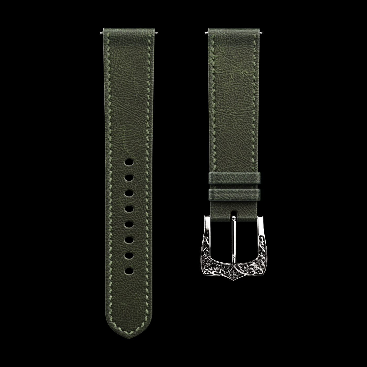 Moss Green Leather Strap