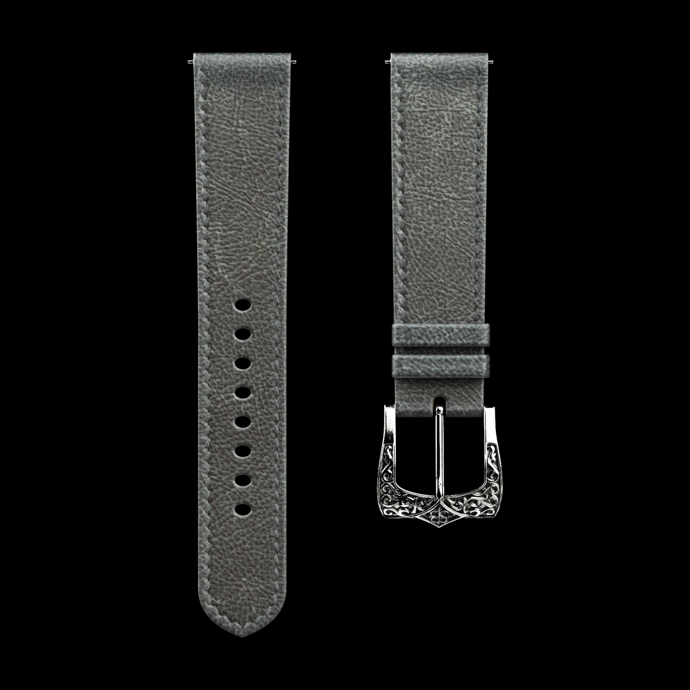 Dove Grey Leather Strap