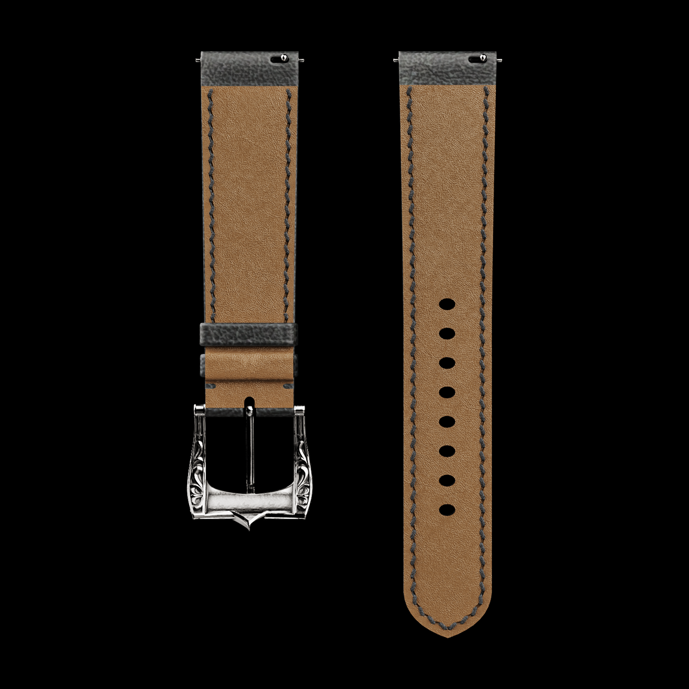 Dove Grey Leather Strap